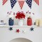 Patriotic Mason Jar Centerpiece with Flowers & Flags for 4th of July